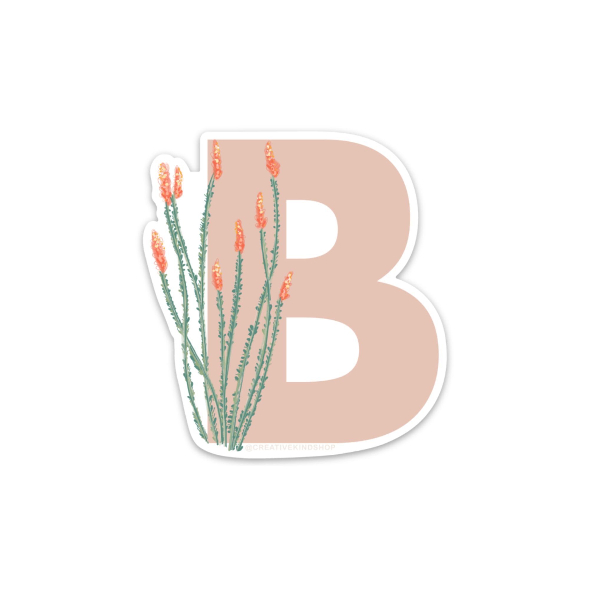 Desert Flora Monogram Vinyl Sticker