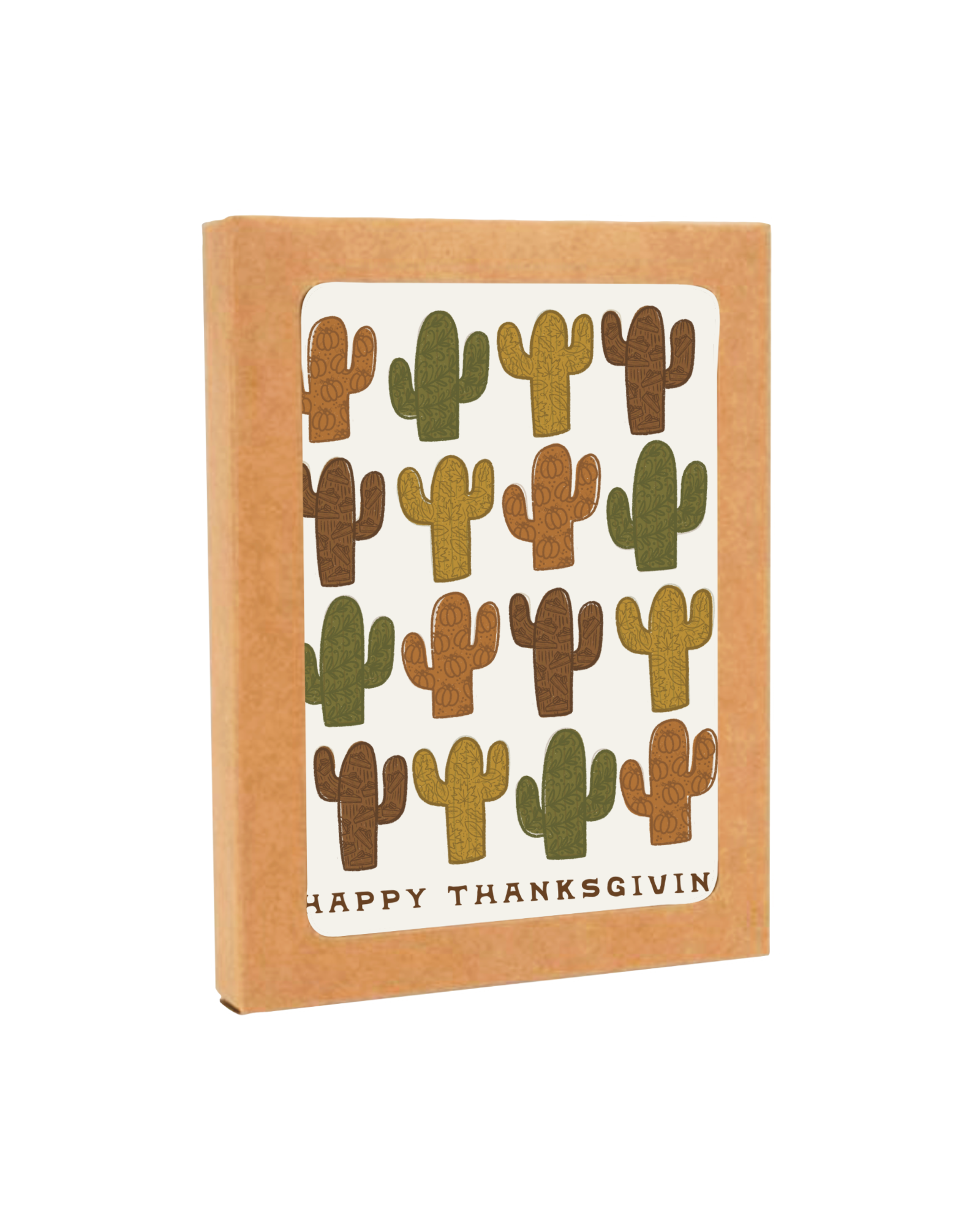 16 Cacti Thanksgiving Greeting Card Box Set of 8