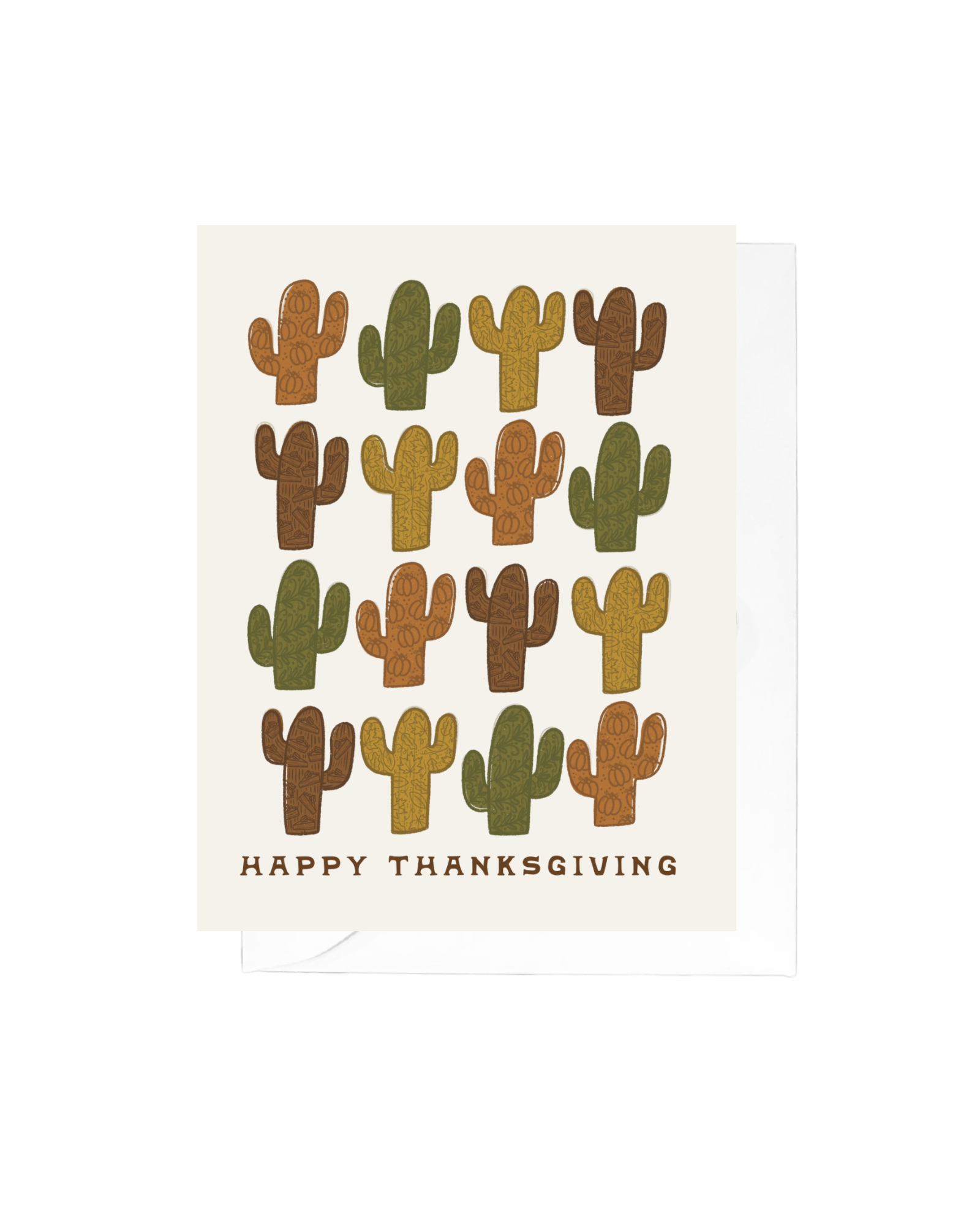 16 Cacti Thanksgiving Greeting Card Box Set of 8