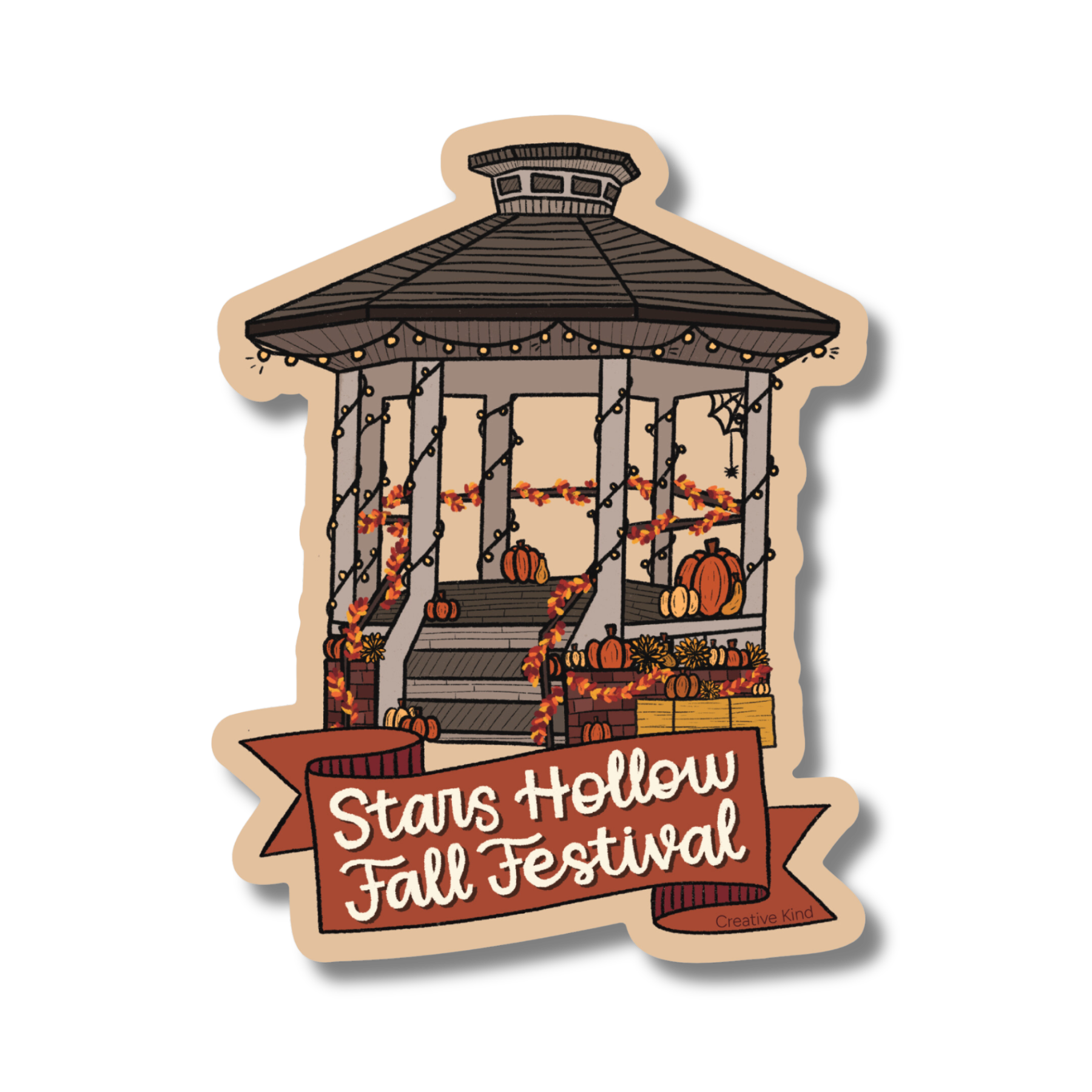 Stars Hollow Fall Festival Gazebo Vinyl Sticker