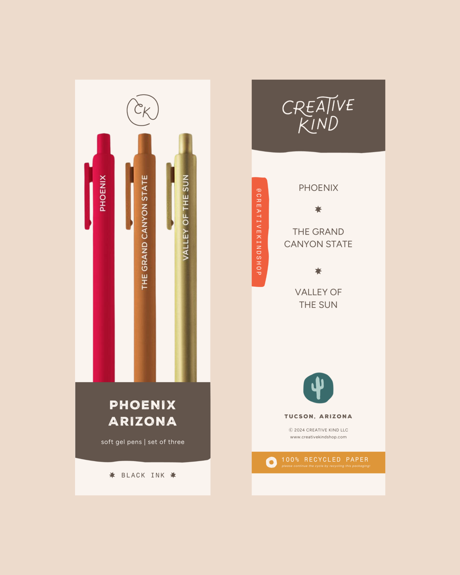 Phoenix Arizona Gel Pen Trio