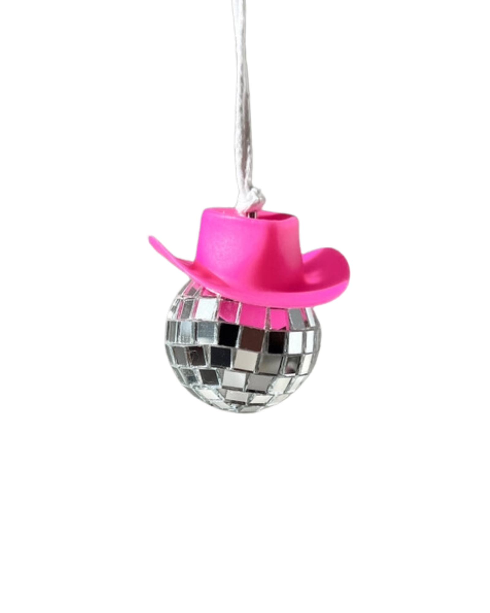 Disco Ball Cowboy Hat Car Ornament