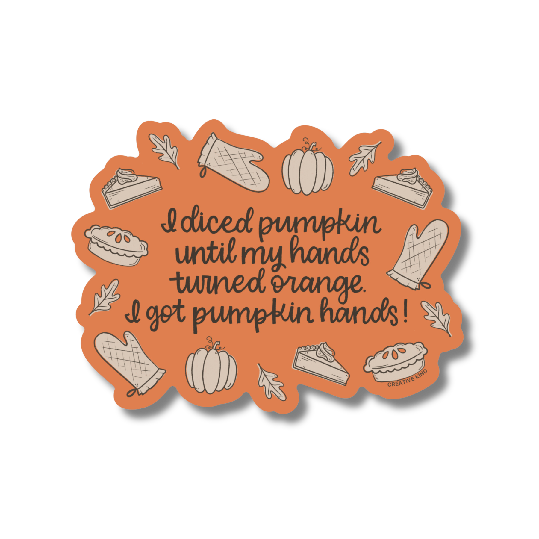 Pumpkin Hands Vinyl Sticker