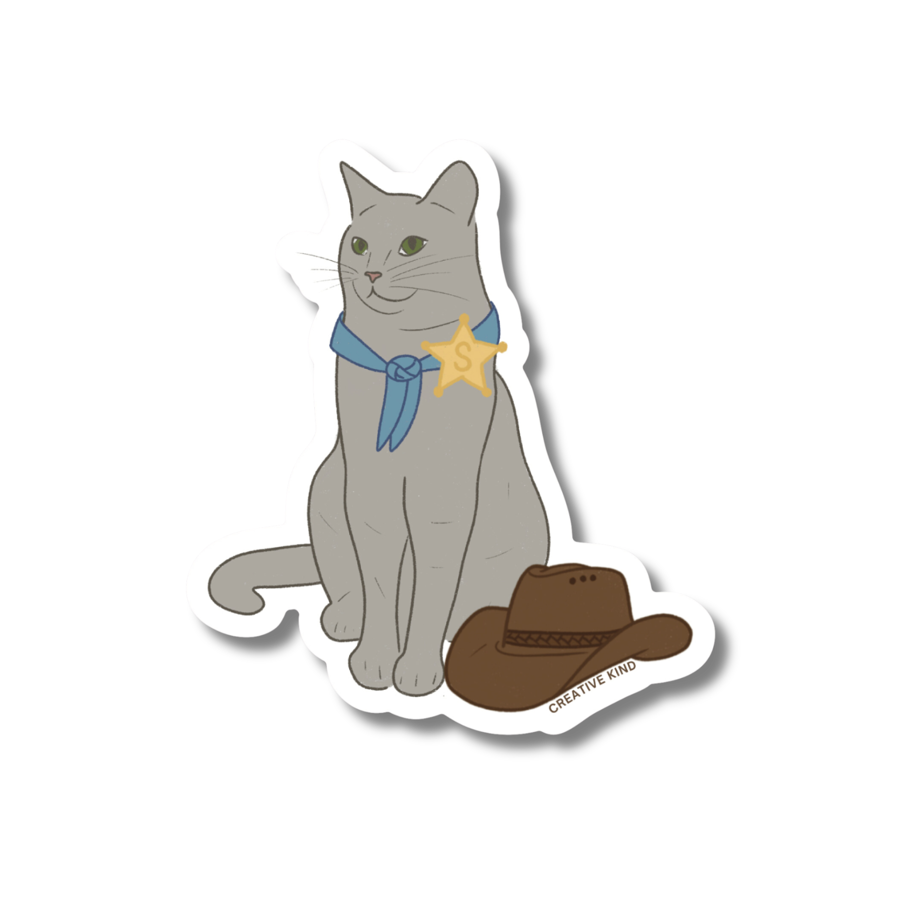 Sheriff Cat Vinyl Sticker