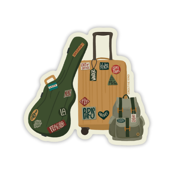 Traveling Suitcases Vinyl Sticker