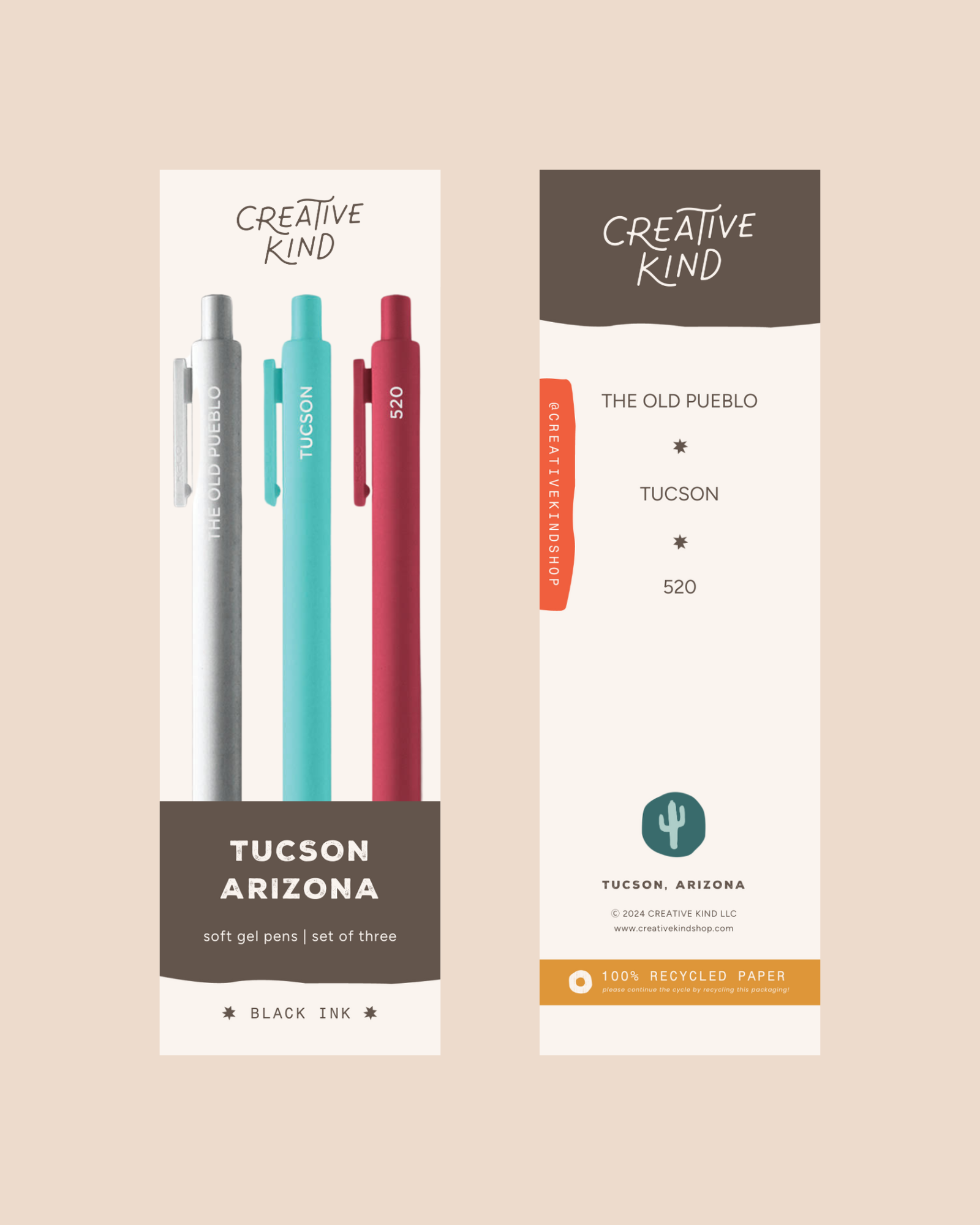 Tucson Arizona Gel Pen Trio