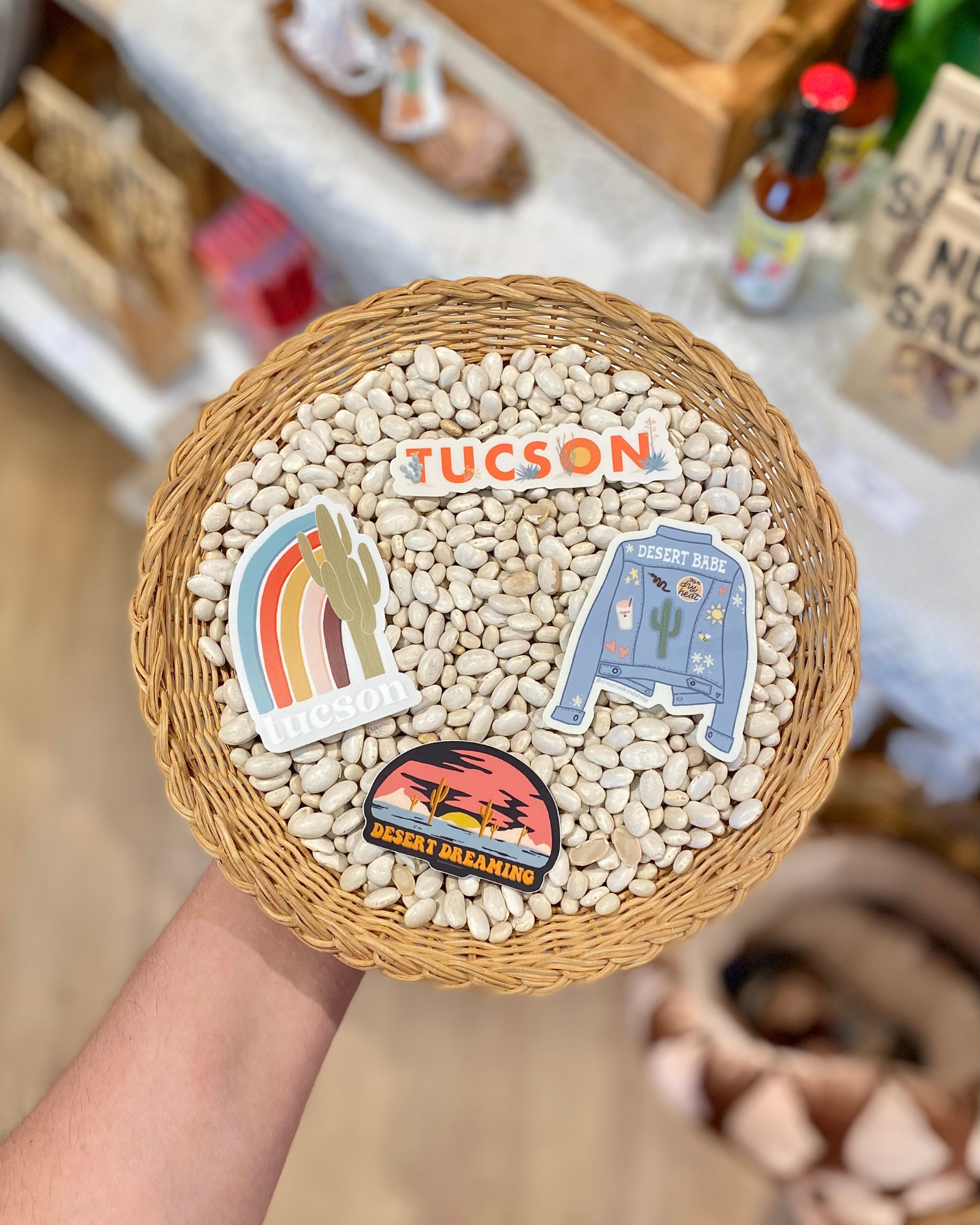 Tucson Saguaro Rainbow Vinyl Sticker