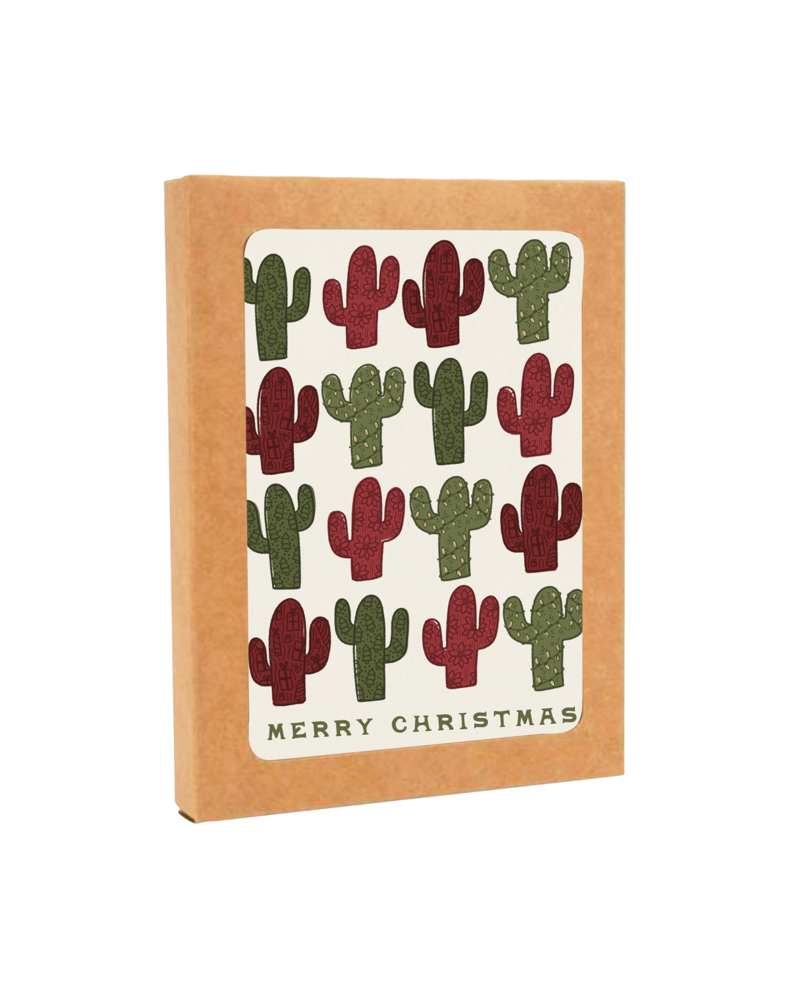 16 Cacti Christmas Greeting Card Box Set of 8